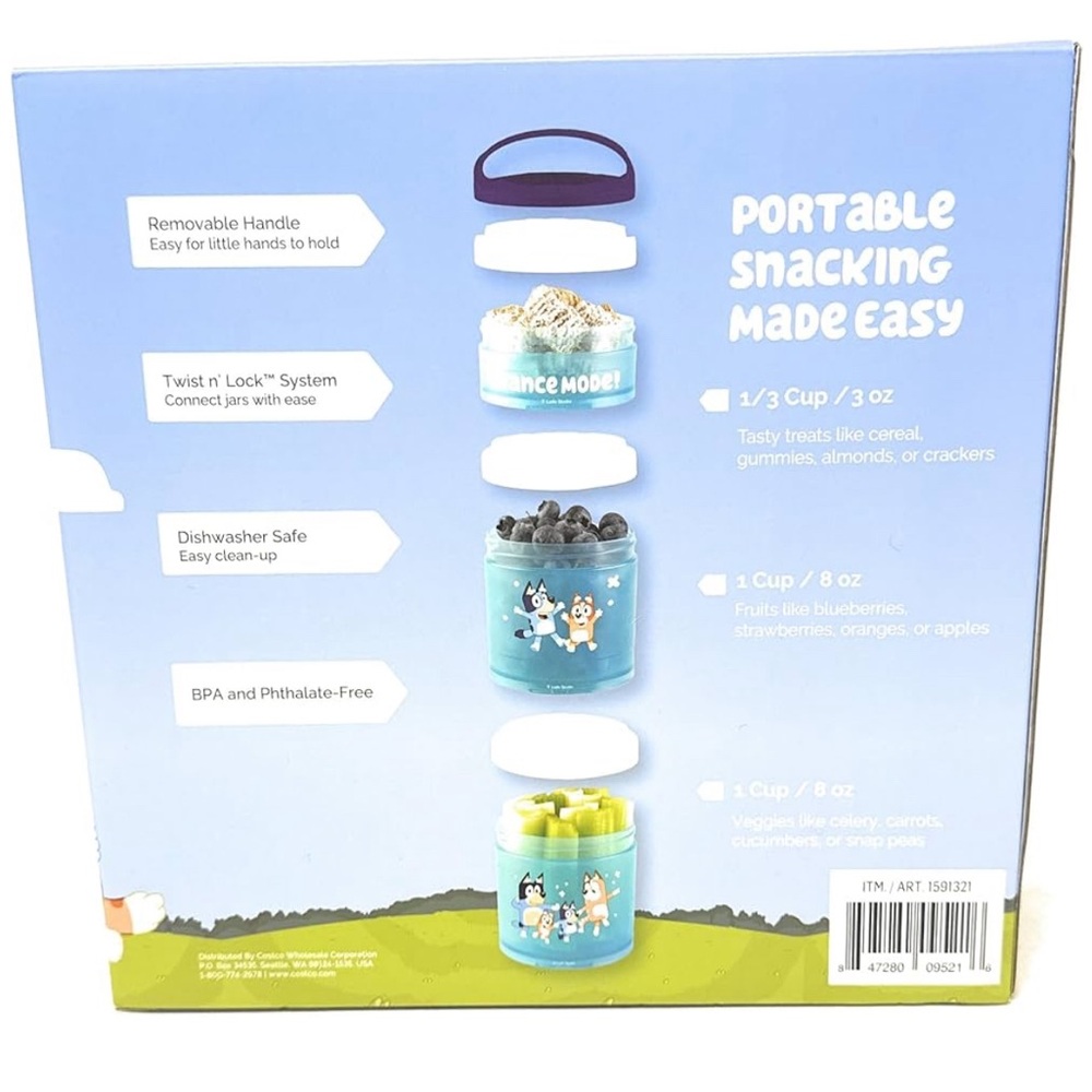 Bluey Snack Stacks by Whiskware - Multicolor Food Storage Containers - Picture 4 of 4